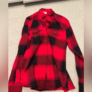 Old Navy Red and Black Plaid Shirt